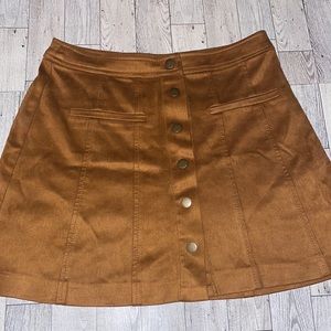 Zara Trafaluc Collection Button Down Suede Skirt. Size Small.